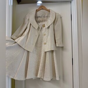 Elegant Cream Jacket and Dress Set